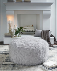 Leasing Furniture - Ashley Furniture - Galice Living Room - Oversized Accent Ottoman / Light Gray - A3000333