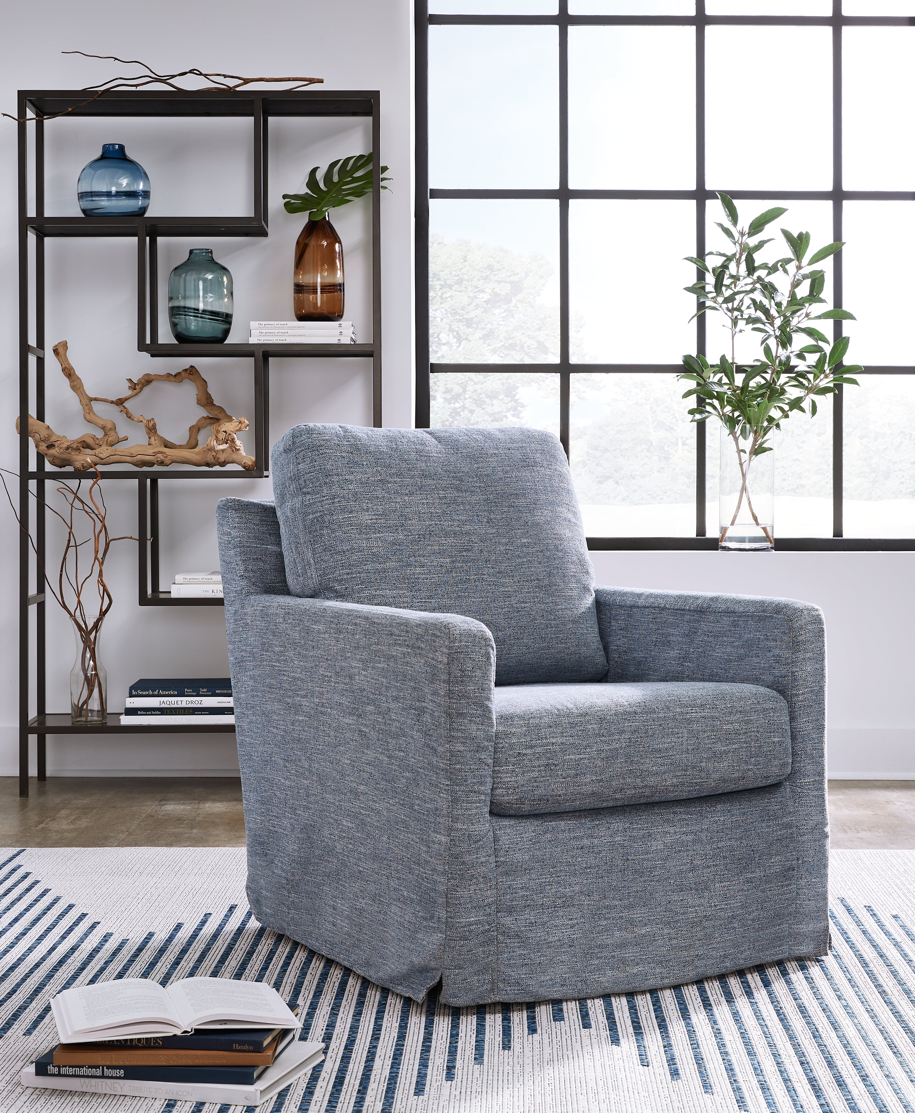 Leasing Furniture - Ashley Furniture - Nenana Next-Gen Nuvella Swivel Glider Accent Chair - Swivel Glider Accent Chair / Stone - A3000644