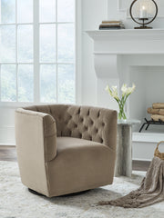 Leasing Furniture - Ashley Furniture - Hayesler Swivel Accent Chair - Swivel Accent Chair / Cocoa - A3000661