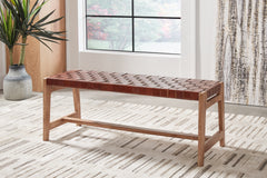 Leasing Furniture - Ashley Furniture - Lemmund Accent Bench - Accent Bench / Natural/Brown / 48"W x 16"D x 18"H - A3000682
