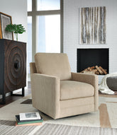 Leasing Furniture - Ashley Furniture - Icaman Swivel Accent Chair - Swivel Accent Chair / Sand - A3000728
