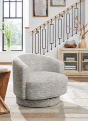 Leasing Furniture - Ashley Furniture - Wardsor Swivel Accent Chair - Swivel Accent Chair / Stone - A3000731