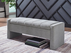 Leasing Furniture - Ashley Furniture - Akselman Storage Bench - Storage Bench / Gray / 50"W x 19"D x 19"H - A3000744