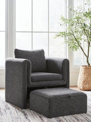 Leasing Furniture - Ashley Furniture - Vreni Accent Chair - Accent Chair / Charcoal/Black - A3000754