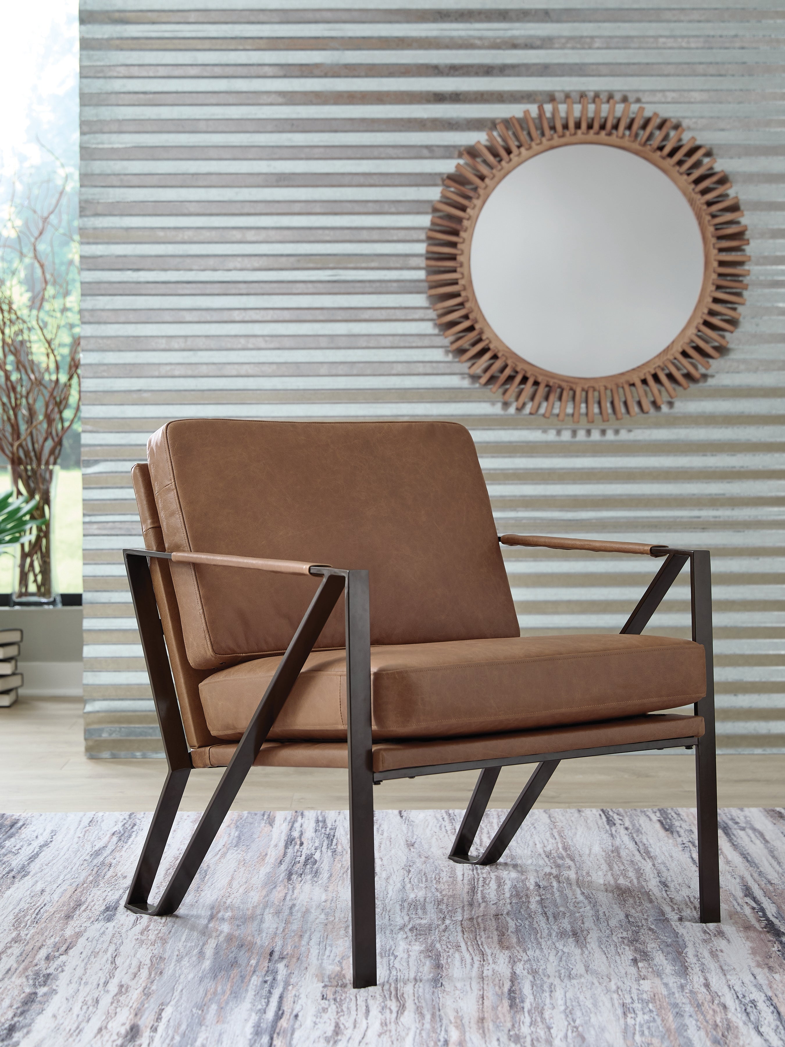 Leasing Furniture - Ashley Furniture - Garronmont Accent Chair - Accent Chair / Caramel - A3000762