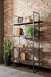 Leasing Furniture - Ashley Furniture - Gilesgrove Bookcase - Bookcase / Black/Gray - A4000017
