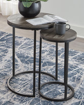 Leasing Furniture - Ashley Furniture - Briarsboro Accent Table (Set of 2) - Accent Table Set (Set of 2) / Black/Gray - A4000231