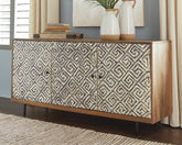 Leasing Furniture - Ashley Furniture - Kerrings Accent Cabinet - Accent Cabinet / Brown/Black/White - A4000258