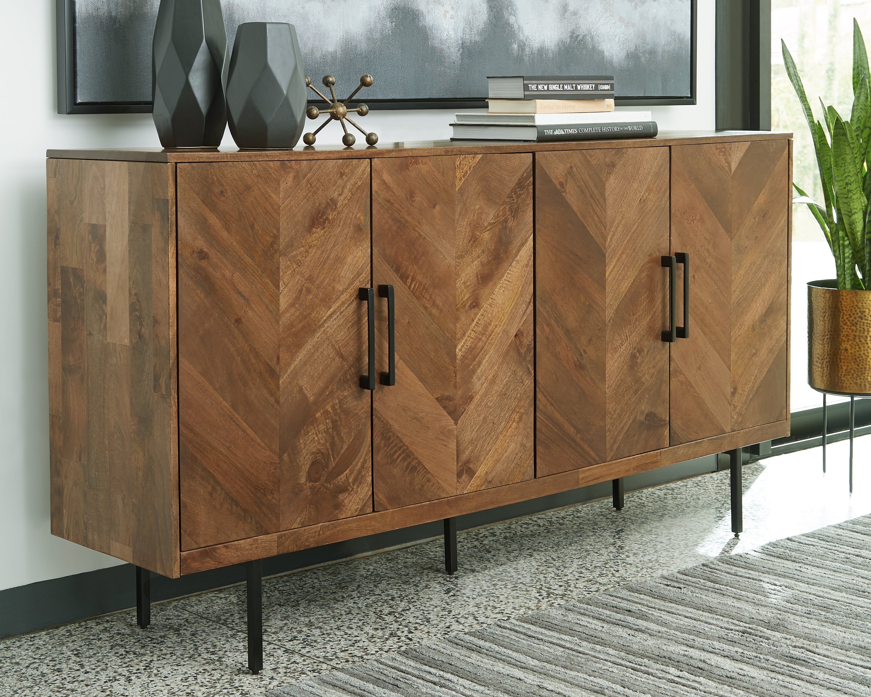 Leasing Furniture - Ashley Furniture - Prattville Accent Cabinet - Accent Cabinet / Brown - A4000308