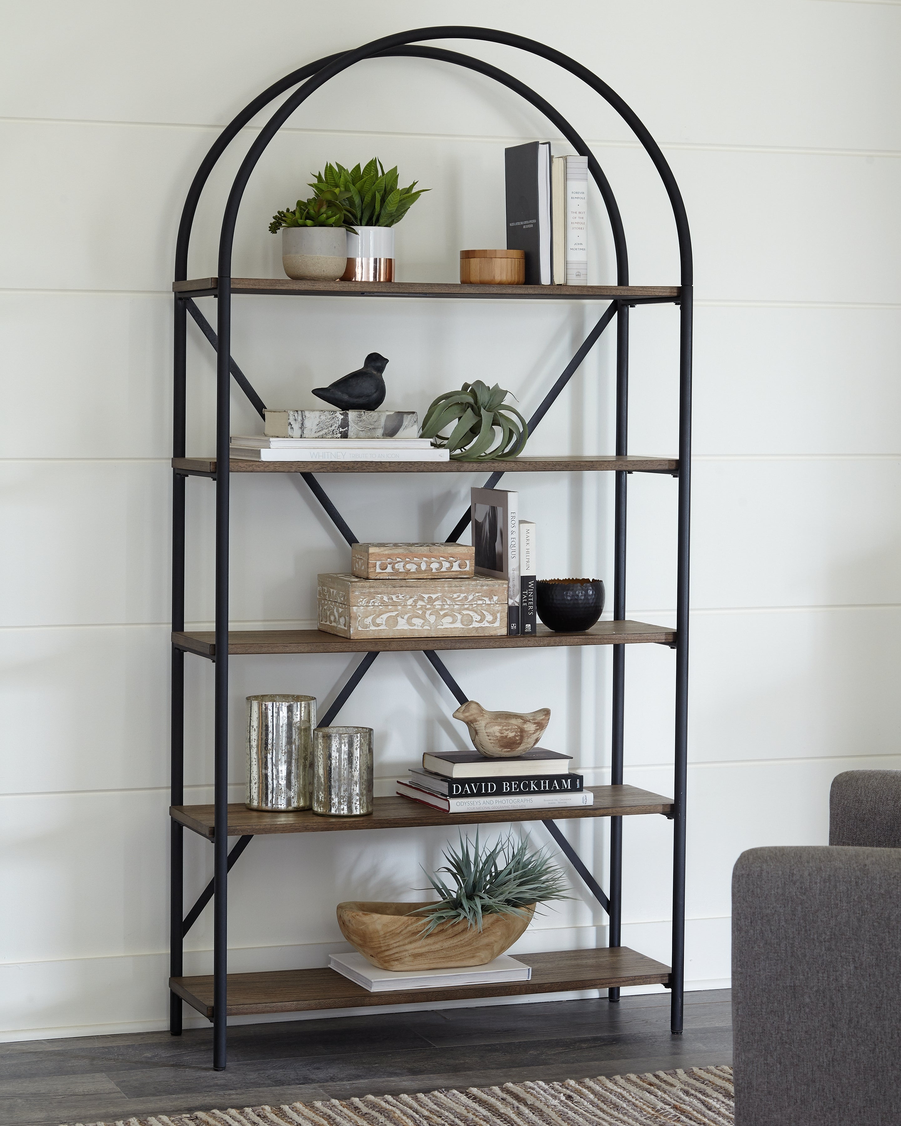 Leasing Furniture - Ashley Furniture - Galtbury Bookcase - Bookcase / Brown/Black - A4000325