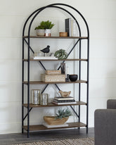 Leasing Furniture - Ashley Furniture - Galtbury Bookcase - Bookcase / Brown/Black - A4000325