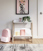 Leasing Furniture - Ashley Furniture - Blariden Bookcase - Small Bookcase / White/Tan - A4000361