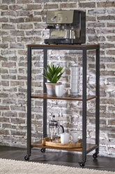 Leasing Furniture - Ashley Furniture - Bevinfield Bar Cart - Bar Cart / Brown/Black - A4000394