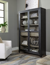 Leasing Furniture - Ashley Furniture - Lenston Accent Cabinet - Accent Cabinet / Black/Gray - A4000507