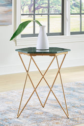 Leasing Furniture - Ashley Furniture - Engelton Accent Table - Accent Table / Green/Gold - A4000526