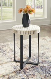 Leasing Furniture - Ashley Furniture - Crewridge Accent Table - Accent Table / Black/Cream - A4000530