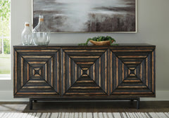 Leasing Furniture - Ashley Furniture - Fair Ridge Accent Cabinet - Accent Cabinet / Distressed Black - A4000573