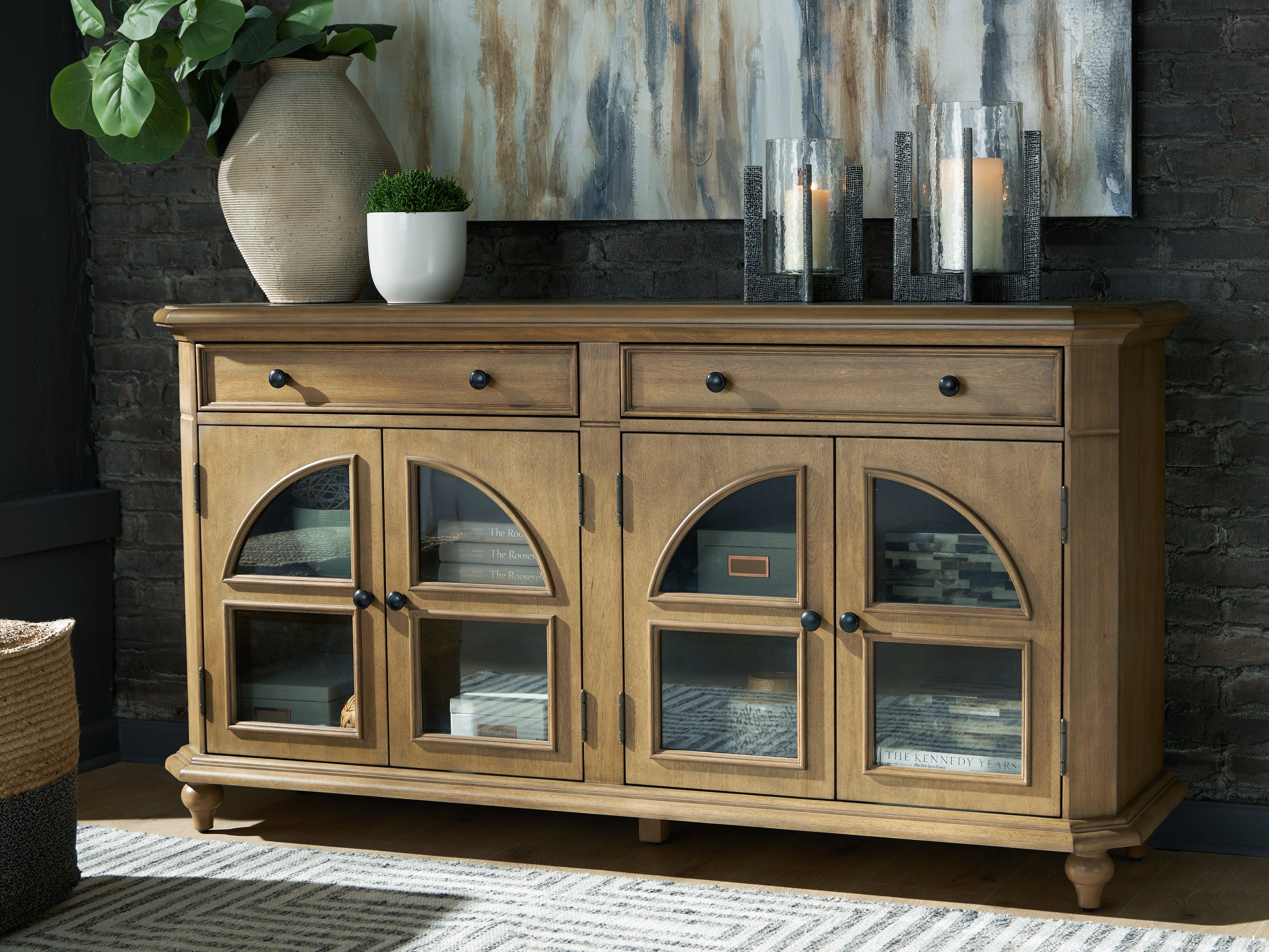 Leasing Furniture - Ashley Furniture - Barlomore Accent Cabinet - Accent Cabinet / Brown - A4000597