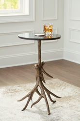 Leasing Furniture - Ashley Furniture - Lemkins Accent Table - Accent Table / Black/Antique Gold Finish - A4000606