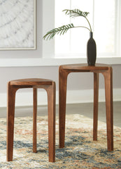 Leasing Furniture - Ashley Furniture - Brynnleigh Accent Table (Set of 2) - Accent Table Set (Set of 2) / Medium Brown - A4000607