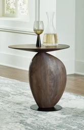 Leasing Furniture - Ashley Furniture - Cormmet Accent Table - Accent Table / Brown/Black - A4000612