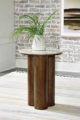 Leasing Furniture - Ashley Furniture - Henfield Accent Table - Accent Table / Beige/Brown - A4000623