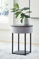 Leasing Furniture - Ashley Furniture - Sethlen Accent Table with Speaker - Accent Table with Speaker / Gray/Black - A4000641