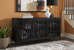 Leasing Furniture - Ashley Furniture - Vallisburg Accent Cabinet - Accent Cabinet / Black/Natural - A4000644