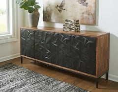 Leasing Furniture - Ashley Furniture - Dorannby Accent Cabinet - Accent Cabinet / Black/Brown - A4000649