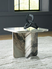 Leasing Furniture - Ashley Furniture - Baretton Accent Coffee Table - Accent Cocktail Table / Black/White/Taupe - A4000671
