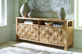 Leasing Furniture - Ashley Furniture - Hudwick Accent Cabinet - Accent Cabinet / Natural Brown - A4000672