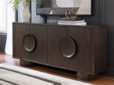 Leasing Furniture - Ashley Furniture - Veeda Accent Cabinet - Accent Cabinet / Dark Brown - A4000703