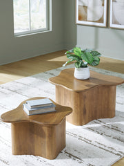 Leasing Furniture - Ashley Furniture - Abeford Accent Coffee Table (Set of 2) - Accent Cocktail TBL Set (Set of 2) / Brown - A4000711