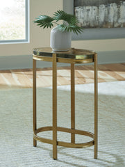 Leasing Furniture - Ashley Furniture - Porterville Accent Table - Accent Table / Gold Finish - A4000716