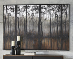 Leasing Furniture - Ashley Furniture - Philyra Wall Decor - Wall Art / Black/Orange/Silver - A8000253