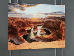 Leasing Furniture - Ashley Furniture - Deemsdon Wall Decor - Wall Art / Blue/Amber - A8000436