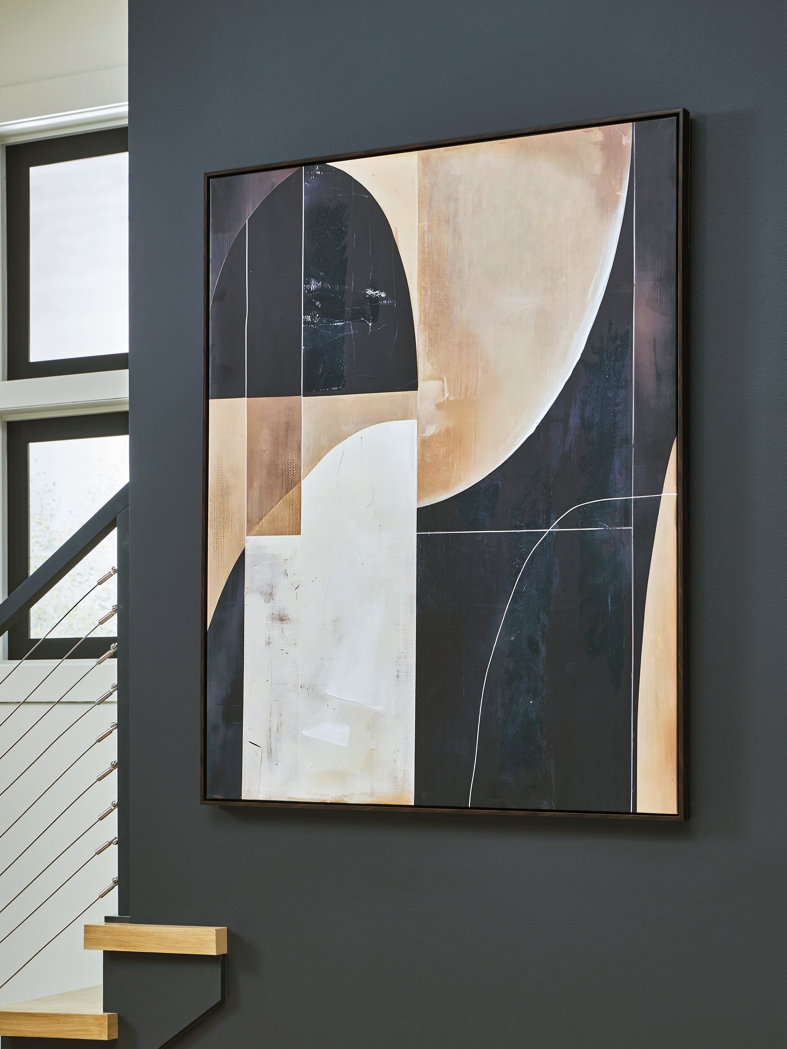 Leasing Furniture - Ashley Furniture - Ewanford Wall Decor - Wall Art / Black/Brown/Tan - A8000464