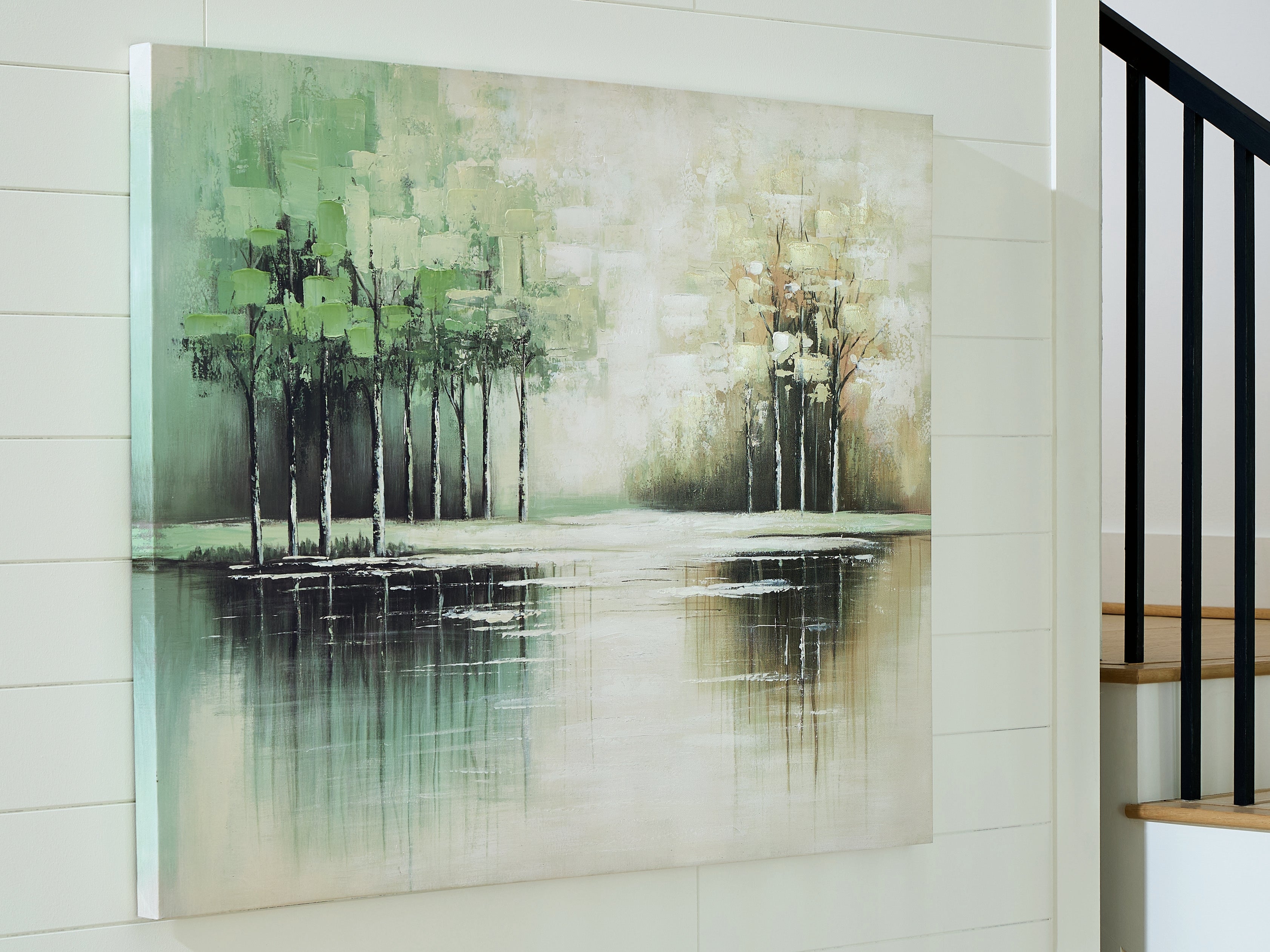 Leasing Furniture - Ashley Furniture - Garlenridge Wall Decor - Wall Art / Green/Tan/White - A8000470