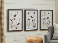 Leasing Furniture - Ashley Furniture - Honslow Wall Decor - Wall Art Set (3/CN) / Brown/Black/White - A8000506