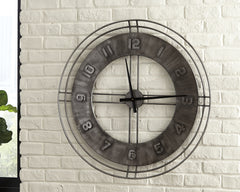 Leasing Furniture - Ashley Furniture - Ana Sofia Wall Decor - Wall Clock / Antique Gray - A8010068
