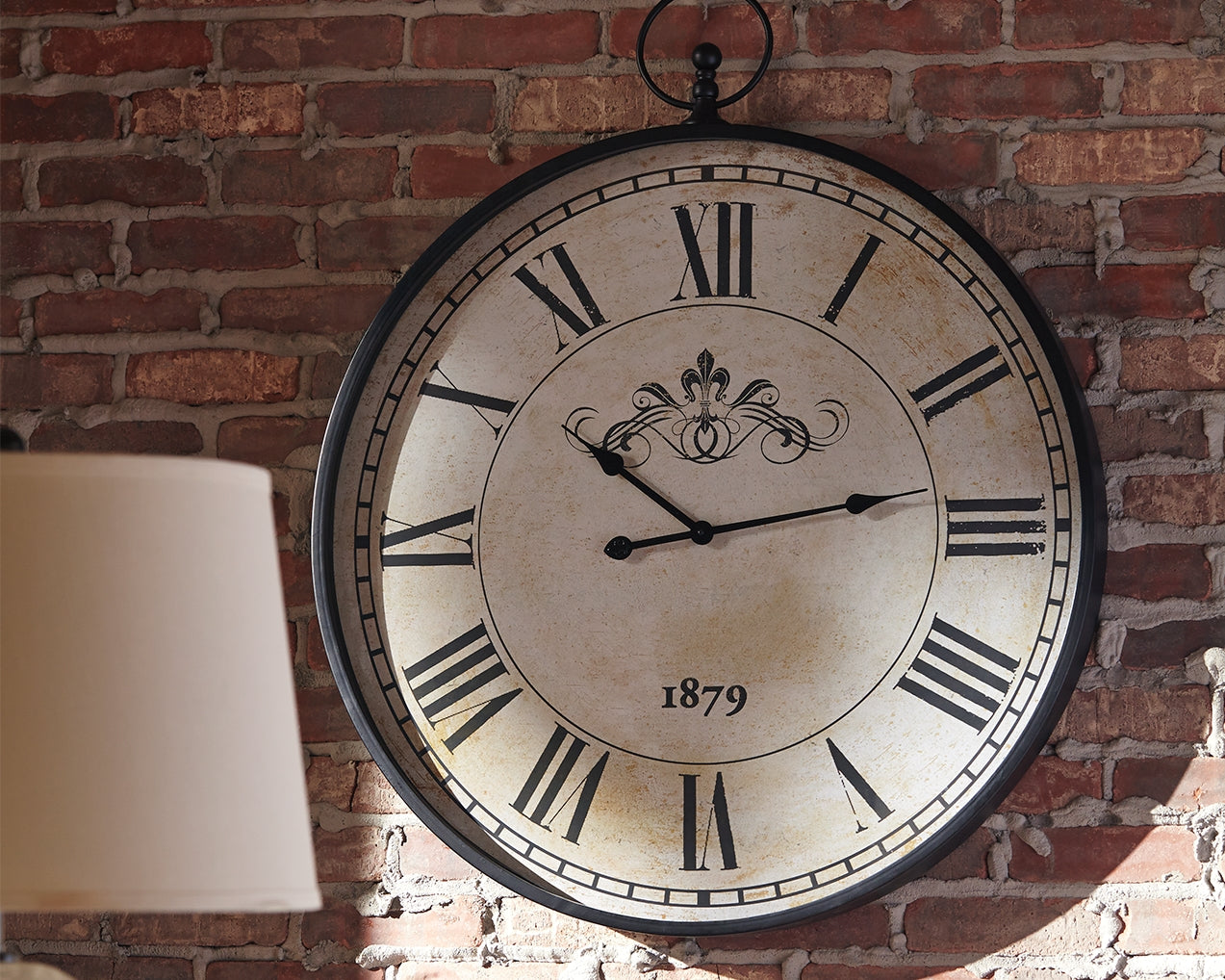 Leasing Furniture - Ashley Furniture - Augustina Wall Decor - Wall Clock / Antique Black - A8010110