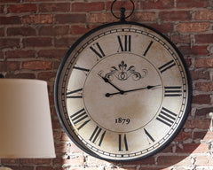 Leasing Furniture - Ashley Furniture - Augustina Wall Decor - Wall Clock / Antique Black - A8010110