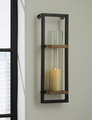 Leasing Furniture - Ashley Furniture - Colburn Wall Decor - Wall Sconce / Natural/Black - A8010171