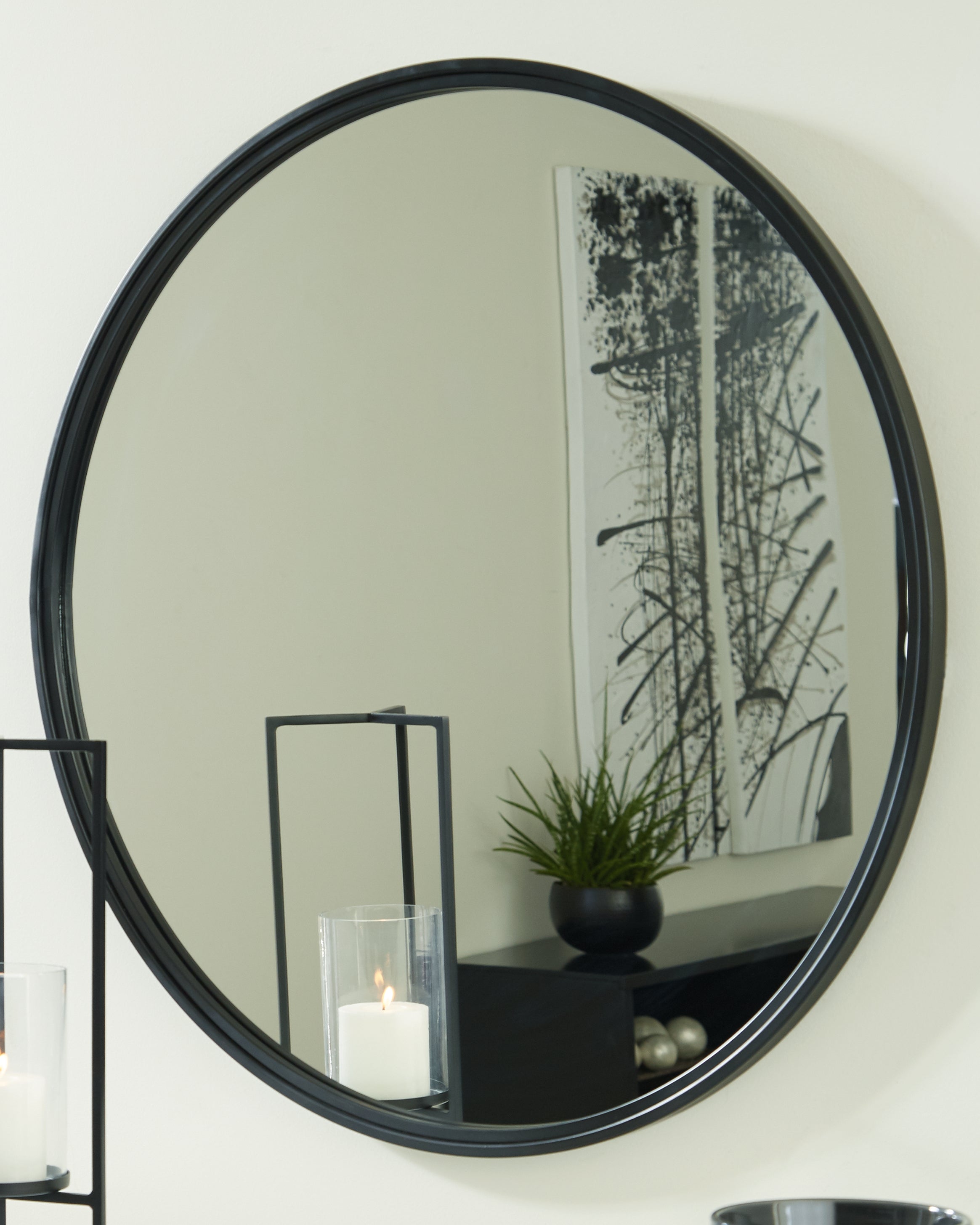 Leasing Furniture - Ashley Furniture - Brocky Mirror - Accent Mirror / White - A8010293