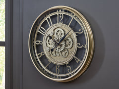 Leasing Furniture - Ashley Furniture - Gilover Wall Decor - Wall Clock / Champagne Finish - A8010386