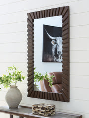 Leasing Furniture - Ashley Furniture - Advin Mirror - Accent Mirror / Dark Brown - A8010428