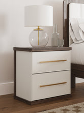 Leasing Furniture - Ashley Furniture - Kendanport Bedroom - King Upholstered Bed / White/Brown - PCB1108B8