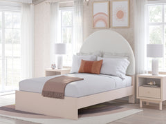 Leasing Furniture - Ashley Furniture - Wistenpine Bedroom - Full Upholstered Panel Bed with Storage / Blush - B1323B13