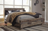 Leasing Furniture - Ashley Furniture - Derekson Bedroom - Queen Panel Bed with 2 Side Storage / Multi Gray - B200B43