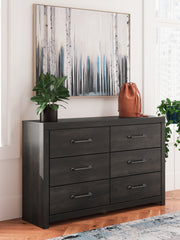 Leasing Furniture - Ashley Furniture - Hollivern Bedroom - Dresser and Mirror / Dark Gray - PCB2108B1